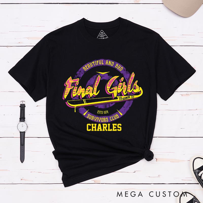 Personalized Final Girl Classic T-Shirts Creepy Season Tshirt Horror Halloween Shirt for Movie TV Lovers