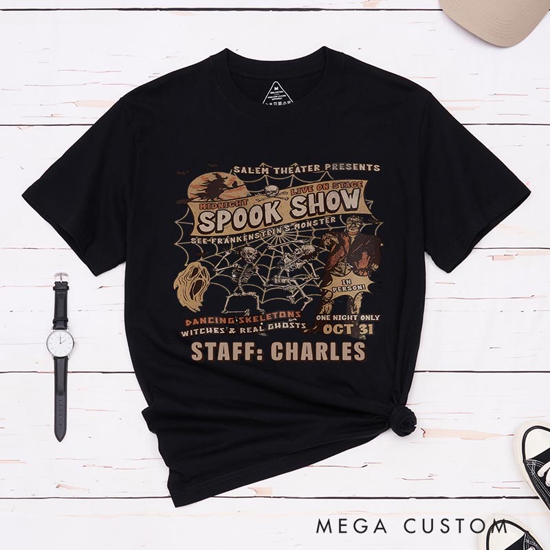 Personalized Spooky Show Classic T-Shirts Horror Movie Tshirt Vintage Horror Movie Shirt