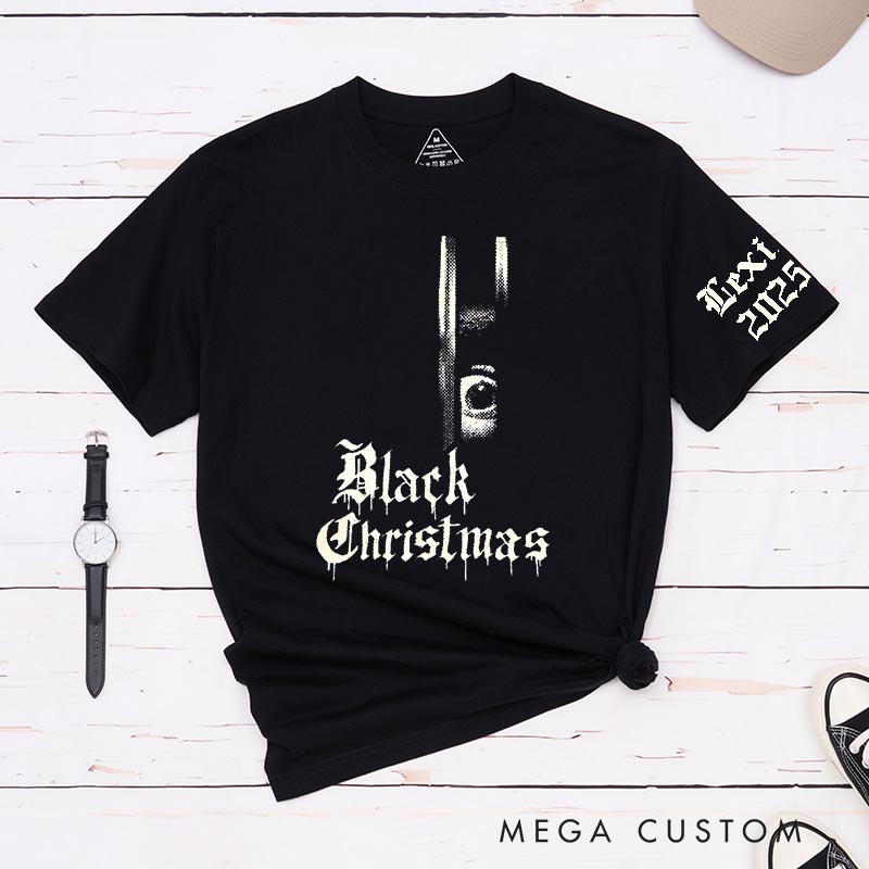 Personalized Black Christmas Party Movie Classic T-Shirts Christmas Holiday Tshirt Movie Fan Shirt Halloween