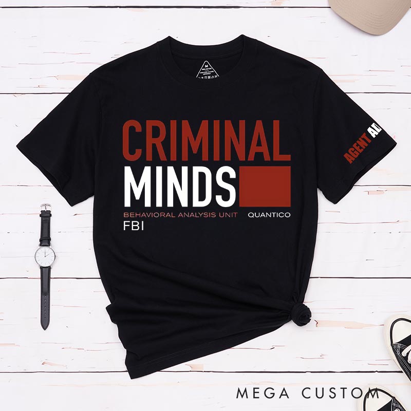 Personalized Criminal Minds Classic T-Shirts Detective TV Series Tshirt Film Fan Shirt Halloween