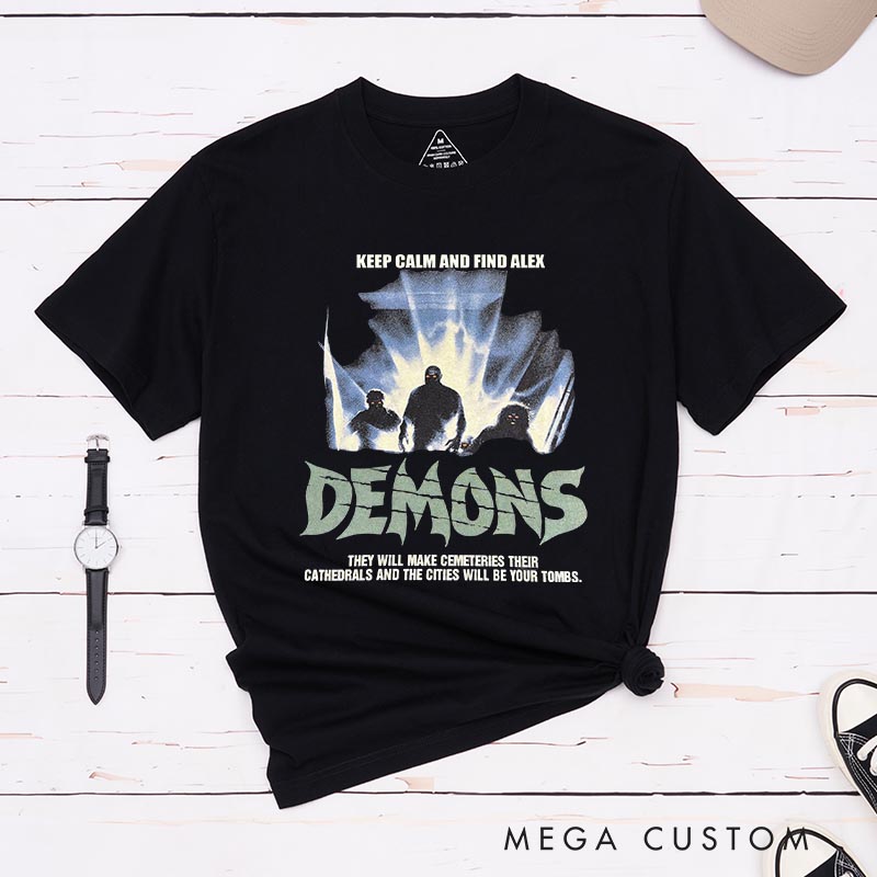 Personalized Demons Classic T-Shirts Horror Movies Tshirt Film Fan Shirt Halloween