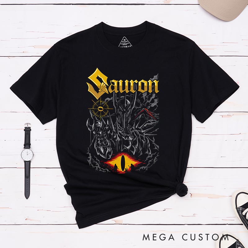 Personalized Sauron Movie Classic T-Shirts Film Fan Tshirt for Movie Lovers Fantasy Movie