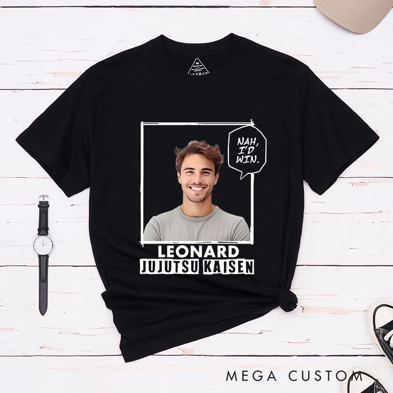 Personalized Nah I'd Win Anime Classic T-Shirts Japanese Manga Tshirt for Anime Lovers Photo Shirt