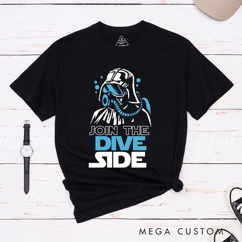 Personalized Dive Side Classic T-Shirts Funny Geek Tshirt for Movie Lovers