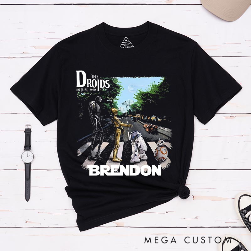 Personalized Androids Road Classic T-Shirts Movie Music Mashup Funny Tshirt for Movie Lovers Music Lovers