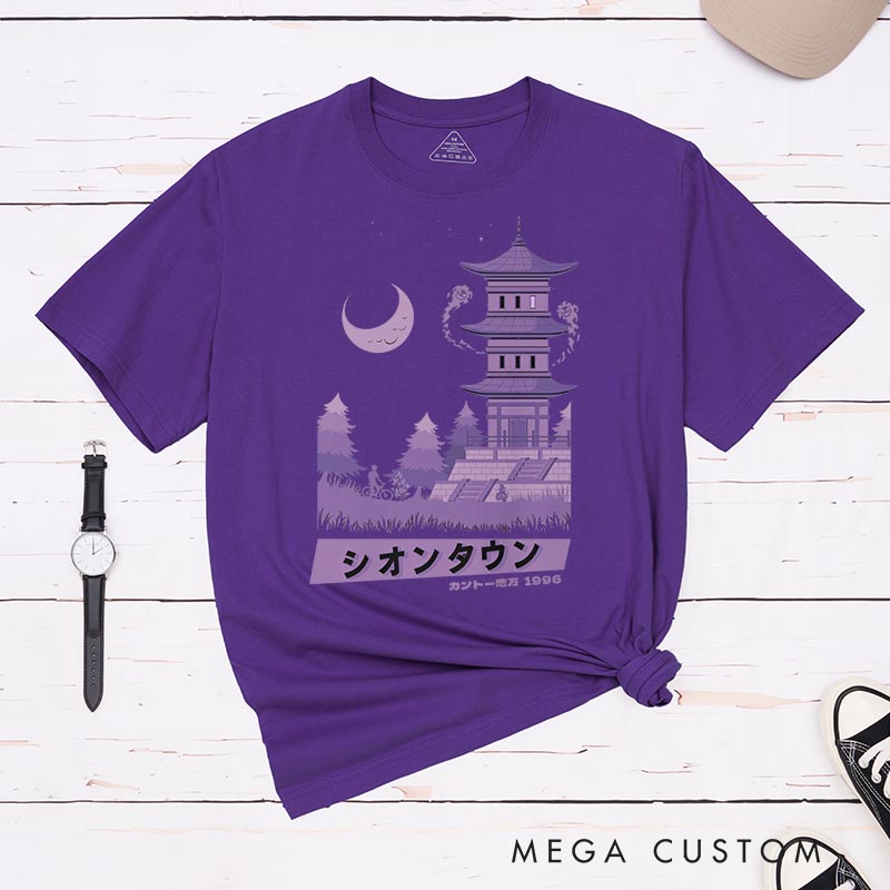 Personalized Lavender Town Anime Classic T-Shirts Video Game Tshirt for Gamers Anime Lovers 90s Japanese Style