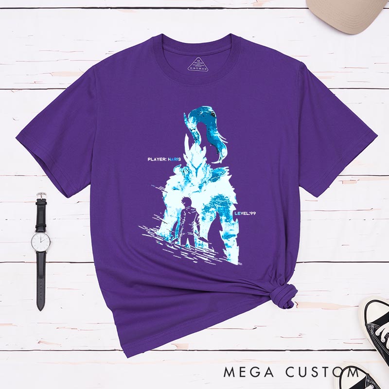 Personalized Anime Leveling Classic T-Shirts Japanese Manga Comic Tshirt for Anime Lovers