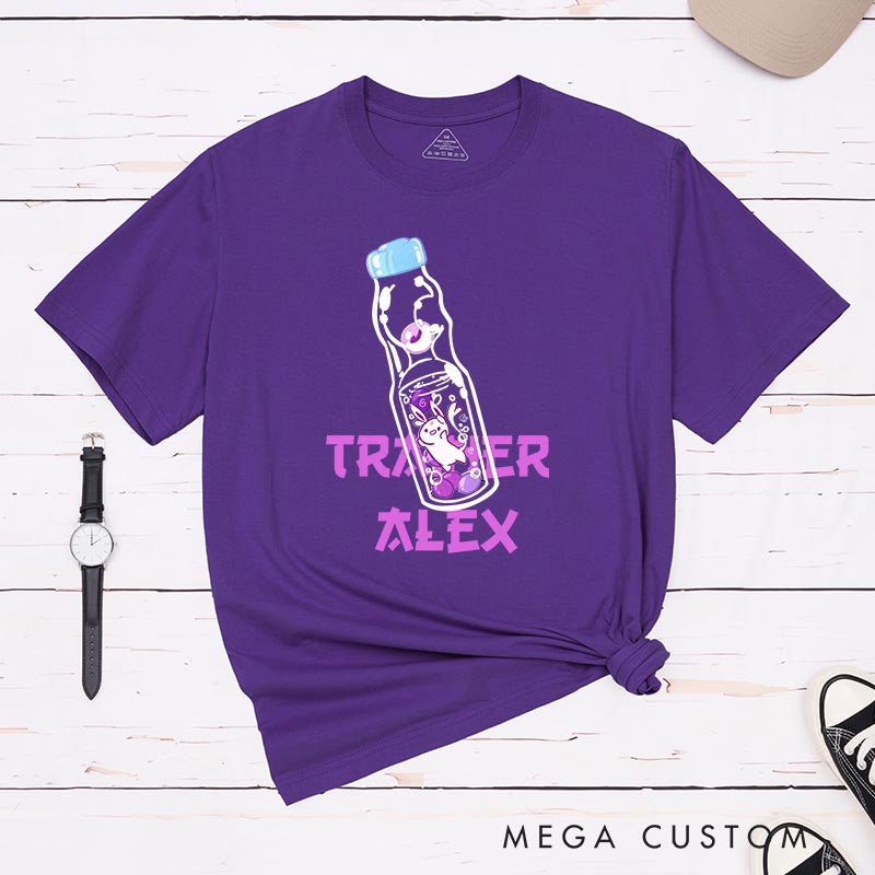 Personalized Anime Bourbon Soda T-shirt Japanese Kawaii Tshirt for Her Him Gamer Anime Lovers