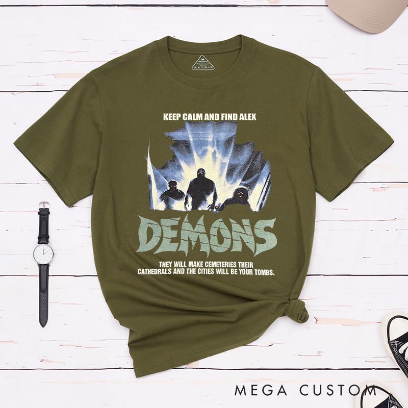 Personalized Demons Classic T-Shirts Horror Movies Tshirt Film Fan Shirt Halloween
