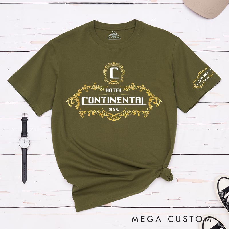 Personalized Hotel Continental Classic T-Shirts Action Movies Tshirt Film Fan Shirt
