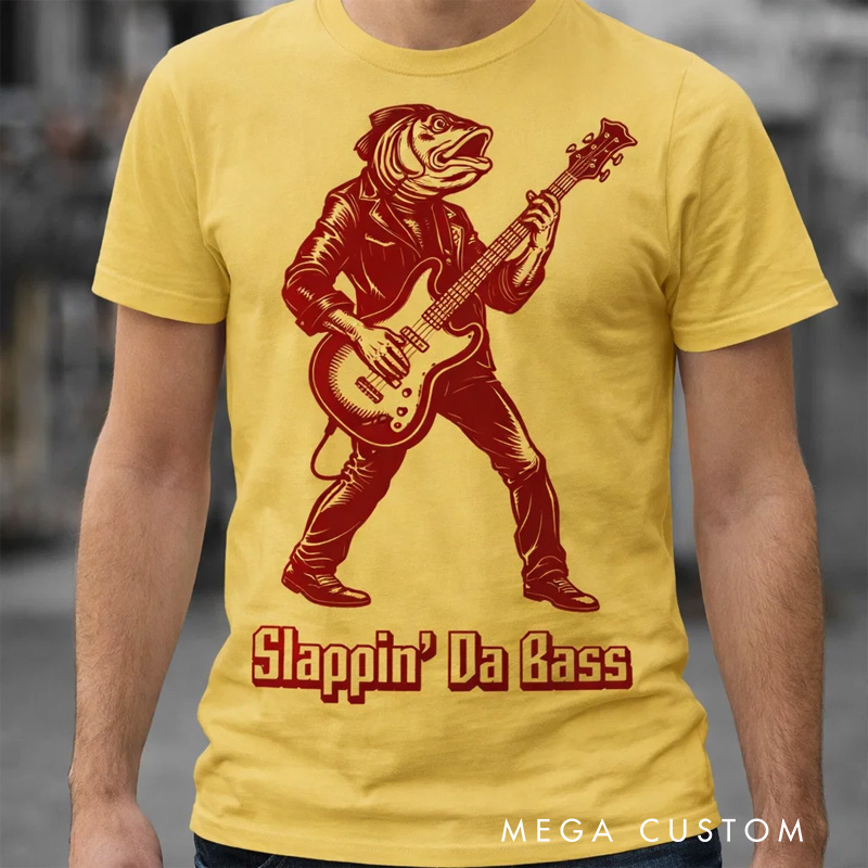 Personalized Classic T-Shirts Slappin' Da Bass T-Shirt Vintage Music Graphic Tee for Music Lovers