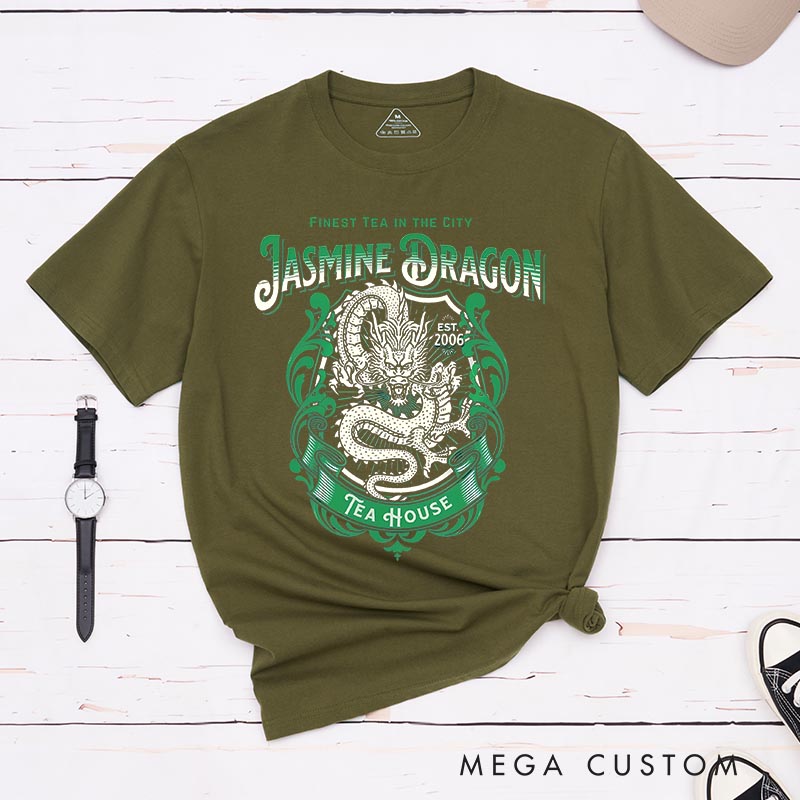 Personalized Dragon Tea Shop Anime Classic T-Shirts Japanese Manga Comic Tshirt for Anime Lovers