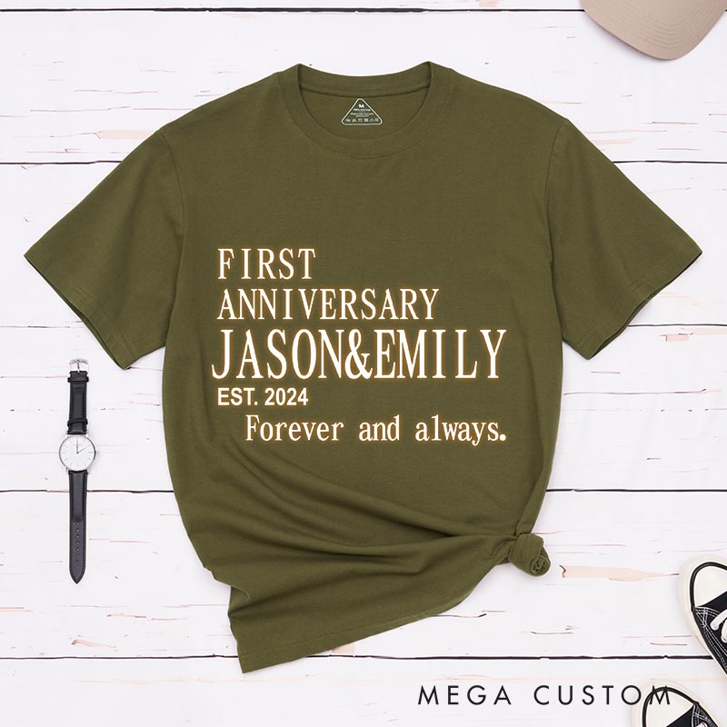 Personalized Anime Anniversary Classic T-Shirts Japanese Couple Manga Tshirt Mecha Anime Series Shirt for Anime Lovers