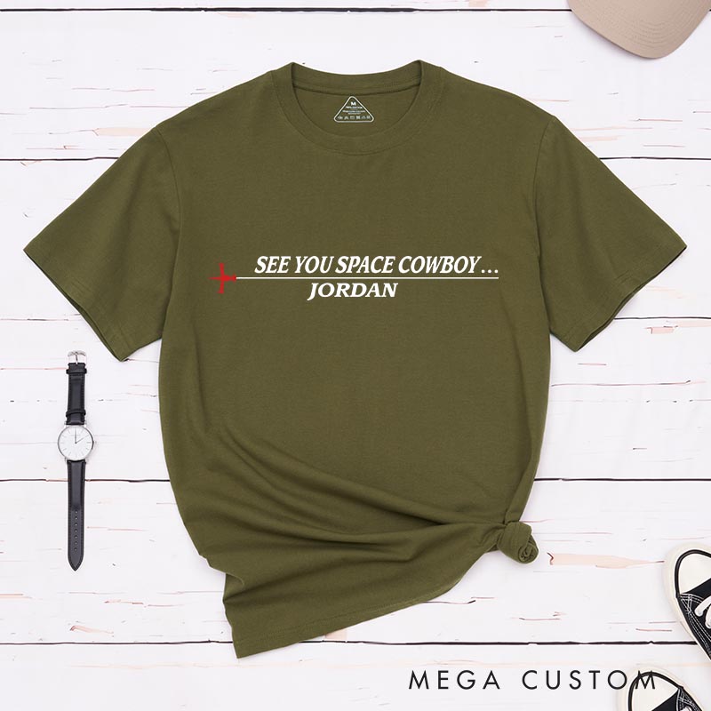 Personalized See You Space Cowboy 90s Anime Classic T-Shirts Japanese Manga Tshirt for Anime Lovers