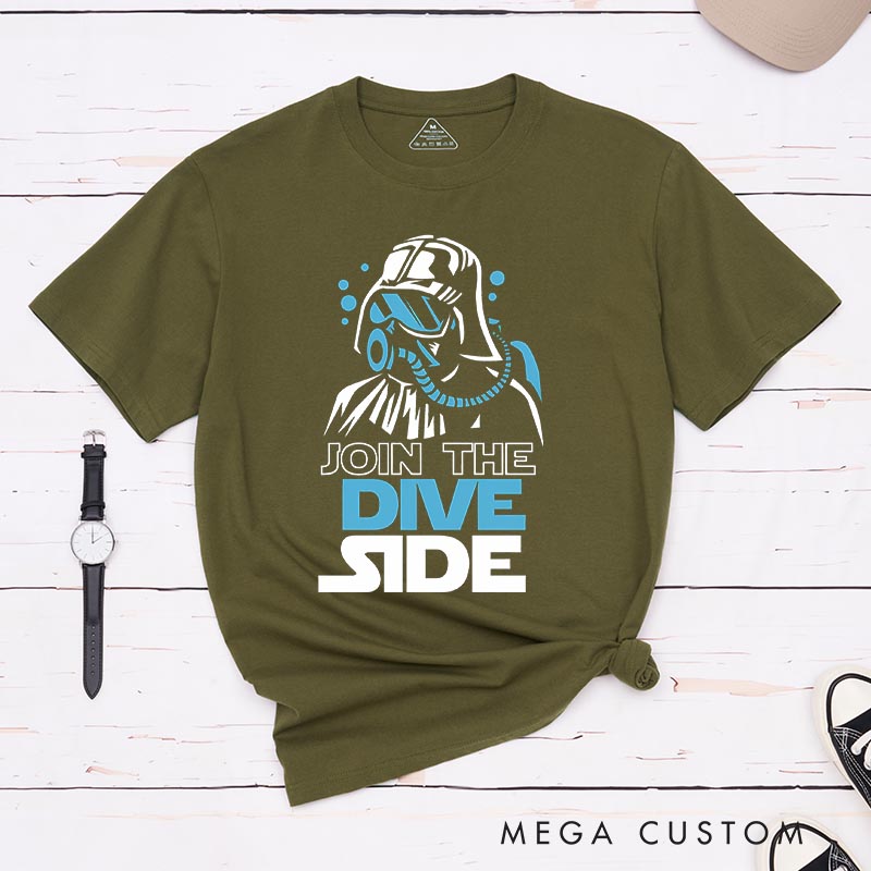 Personalized Dive Side Classic T-Shirts Funny Geek Tshirt for Movie Lovers