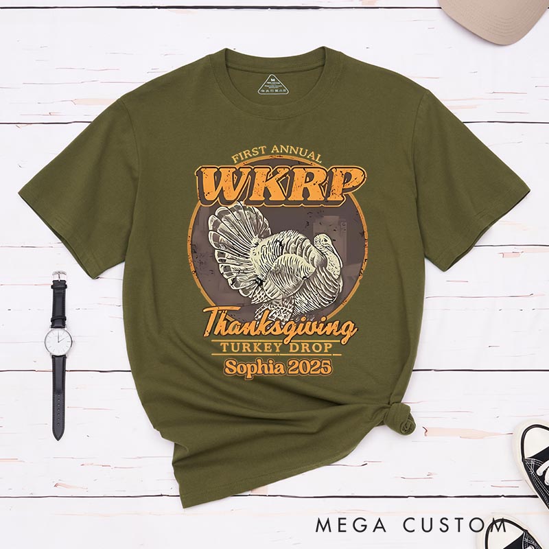 Personalized First Annual Turkey Thanksgiving Movie Classic T-Shirts Holiday TV Show Tshirt Thanksgiving Gift