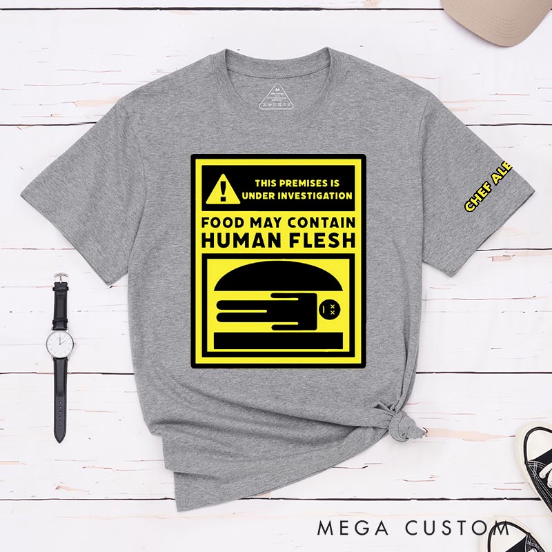 Personalized Human Burger Horror Movie Classic T-Shirts Funny Film Tshirt Halloween Shirt Foodie