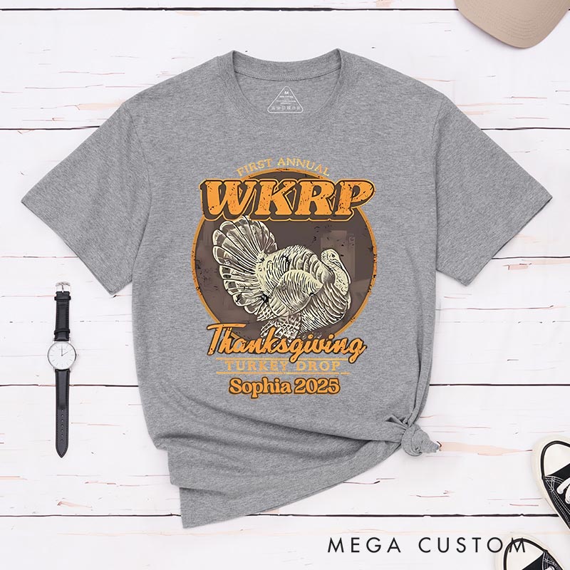 Personalized First Annual Turkey Thanksgiving Movie Classic T-Shirts Holiday TV Show Tshirt Thanksgiving Gift