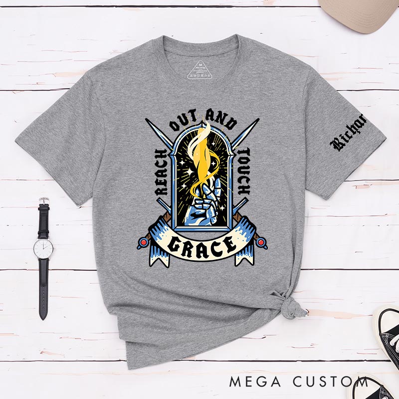 Personalized Reach out and Touch Grace Gothic Game Classic T-Shirts Video Game Tshirt Undead Shirt Halloween