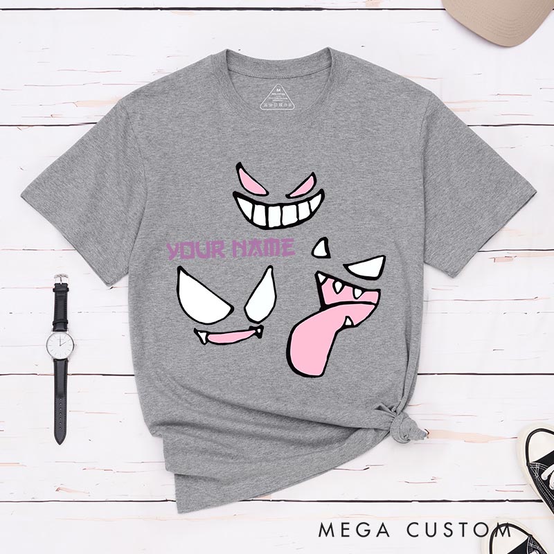 Personalized Gamer Ghost Type Classic T-Shirts Video Game Tshirt for Gamers Anime Lovers 90s Japanese Style