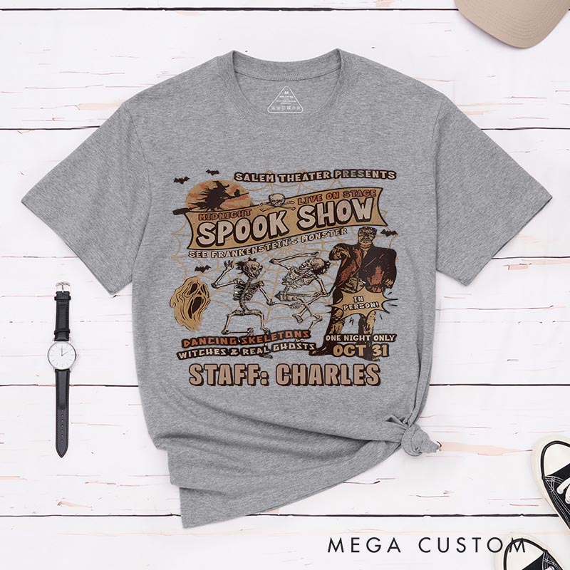 Personalized Spooky Show Classic T-Shirts Horror Movie Tshirt Vintage Horror Movie Shirt