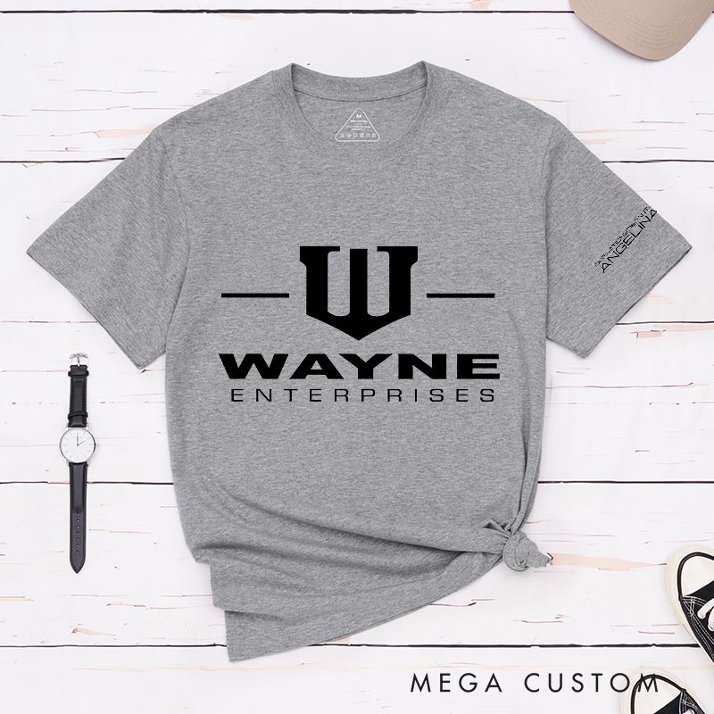 Personalized Wayne Enterprisers Movie Classic T-Shirts Superhero TV Show Film Fan Tshirt