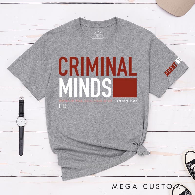 Personalized Criminal Minds Classic T-Shirts Detective TV Series Tshirt Film Fan Shirt Halloween