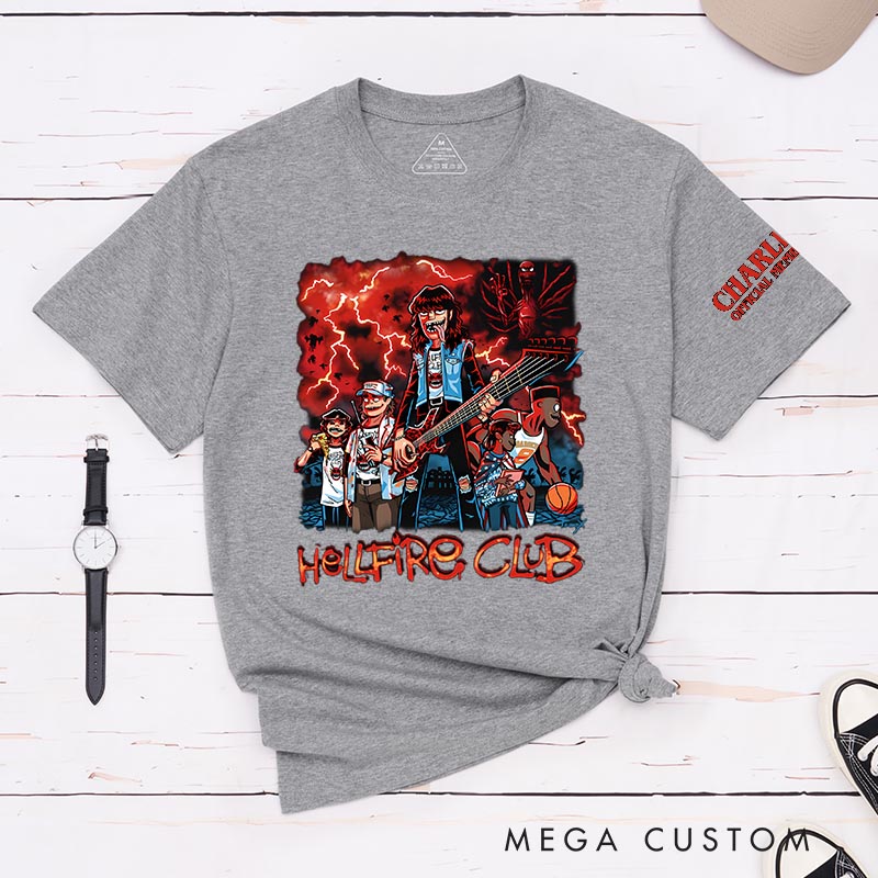 Personalized Hellfire Rock Horror TV Series Movie Classic T-Shirts Scary TV Show Tshirt Halloween Shirt