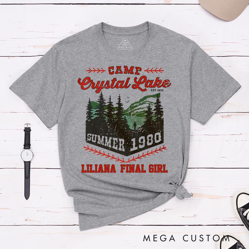 Personalized Vintage Crystal Lake Summer Classic T-Shirts Horror Movie Tshirt 80s Horror Movie Shirt