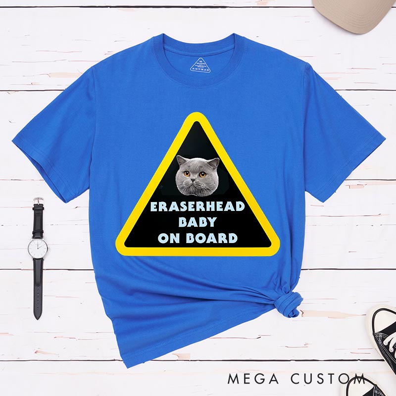 Personalized Vintage Baby on Board Movie Classic T-Shirts Retro Film Fan Tshirt for Dog Mom Dog Dad Cat Mom Cat Dad
