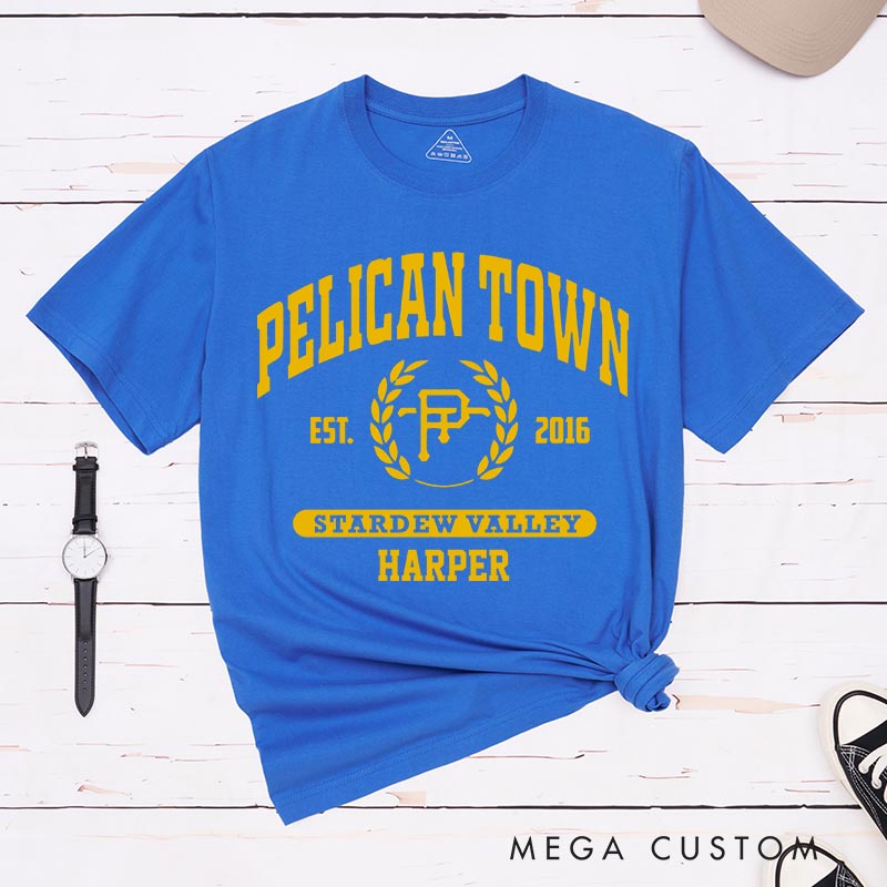 Personalized Pelican Town Game Classic T-Shirts Farming Gamer Tshirt Valley Geek Gaming Nerd Shirt