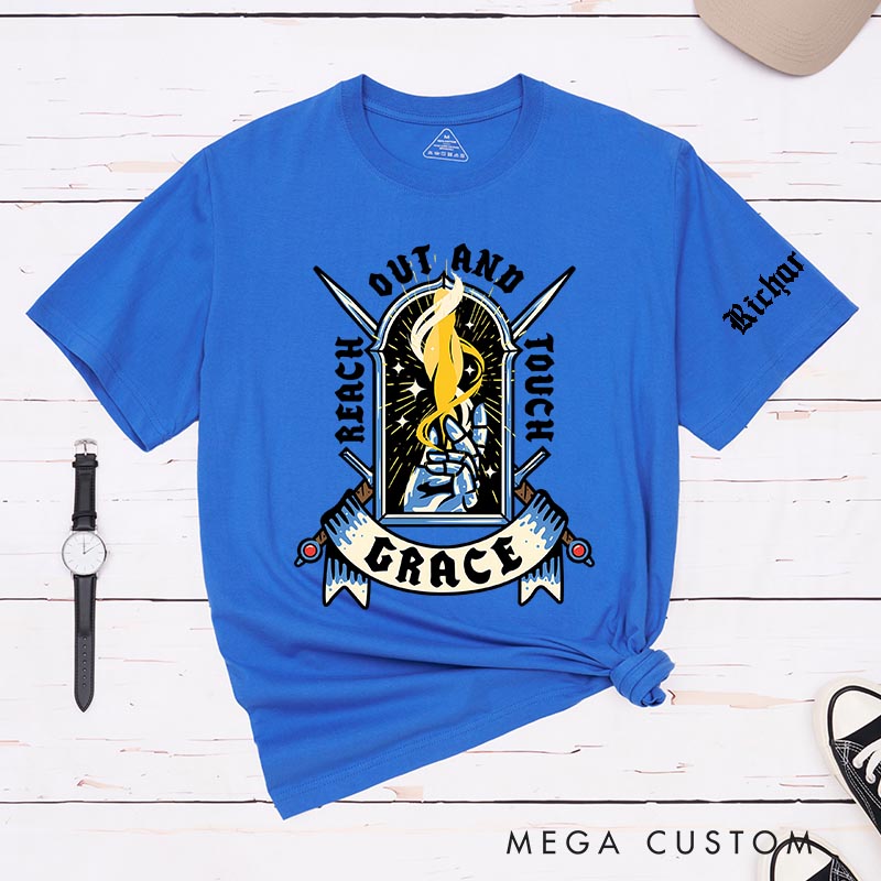 Personalized Reach out and Touch Grace Gothic Game Classic T-Shirts Video Game Tshirt Undead Shirt Halloween