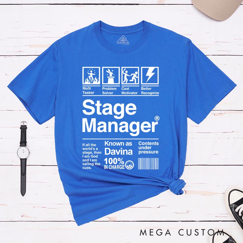 Personalized Stage Manager Classic T-Shirts for Stage Crew Thespian Musical Lover Tshirt Musical Fan