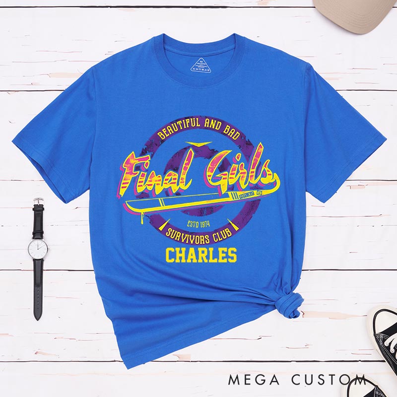 Personalized Final Girl Classic T-Shirts Creepy Season Tshirt Horror Halloween Shirt for Movie TV Lovers