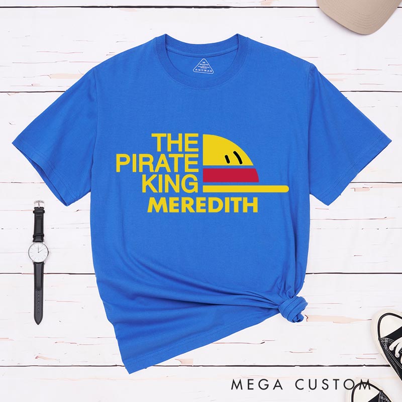 Personalized Anime the Pirate King Classic T-Shirts Japanese Manga Tshirt Comic Shirt for Anime Lovers