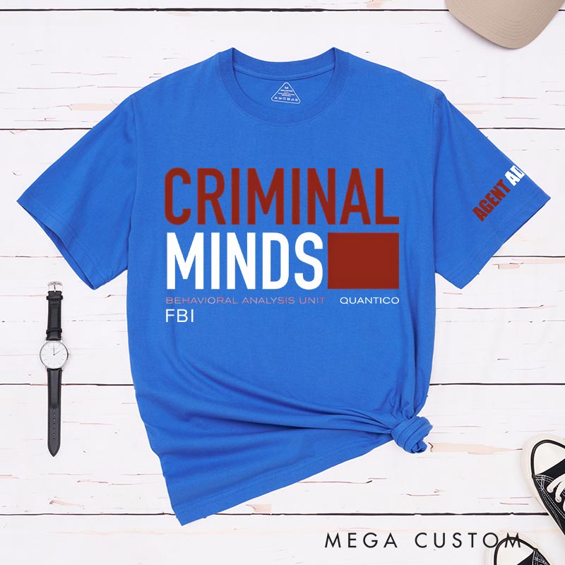 Personalized Criminal Minds Classic T-Shirts Detective TV Series Tshirt Film Fan Shirt Halloween