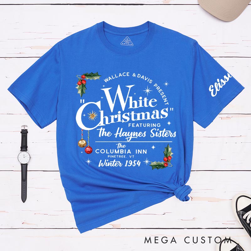 Personalized Snowy Christmas Classic T-Shirts Christmas Holiday Tshirt Movie Fan Shirt