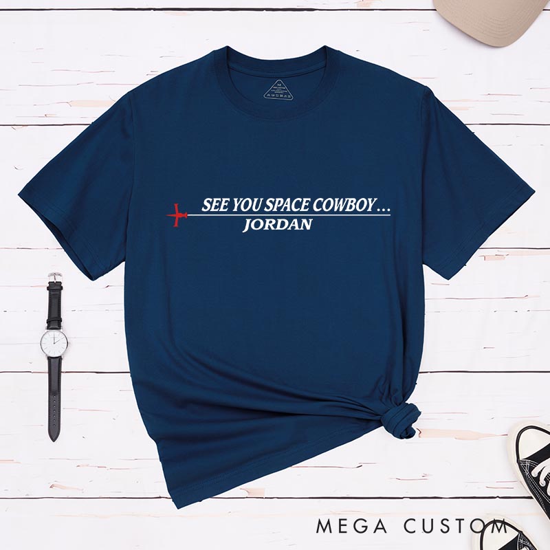 Personalized See You Space Cowboy 90s Anime Classic T-Shirts Japanese Manga Tshirt for Anime Lovers