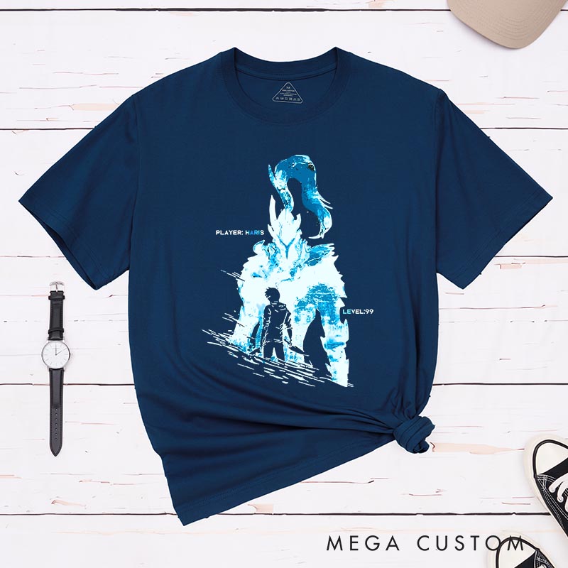 Personalized Anime Leveling Classic T-Shirts Japanese Manga Comic Tshirt for Anime Lovers