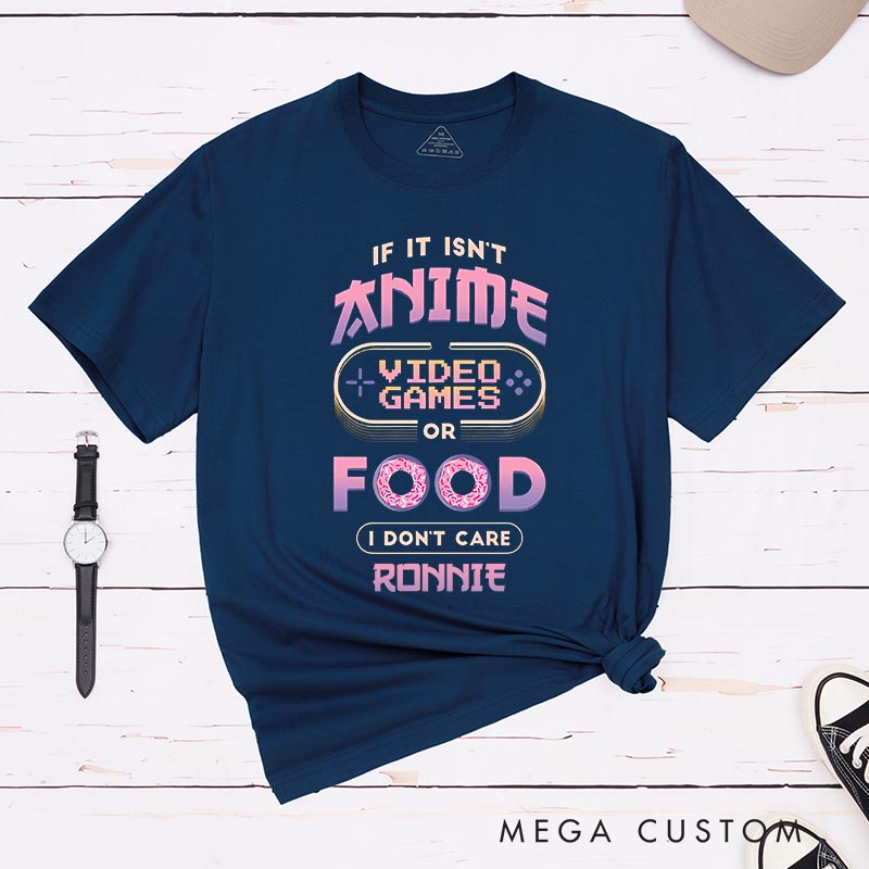 Personalized Gamer Geek Classic T-Shirts Japanese Manga Comic Tshirt for Anime Lovers Foodie