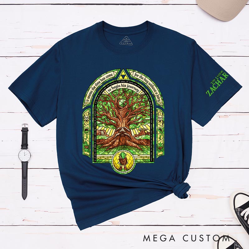 Personalized Forest Windowpane Classic T-Shirts Video Game Tshirt Geek Gaming Nerd Shirt for Him and Her
