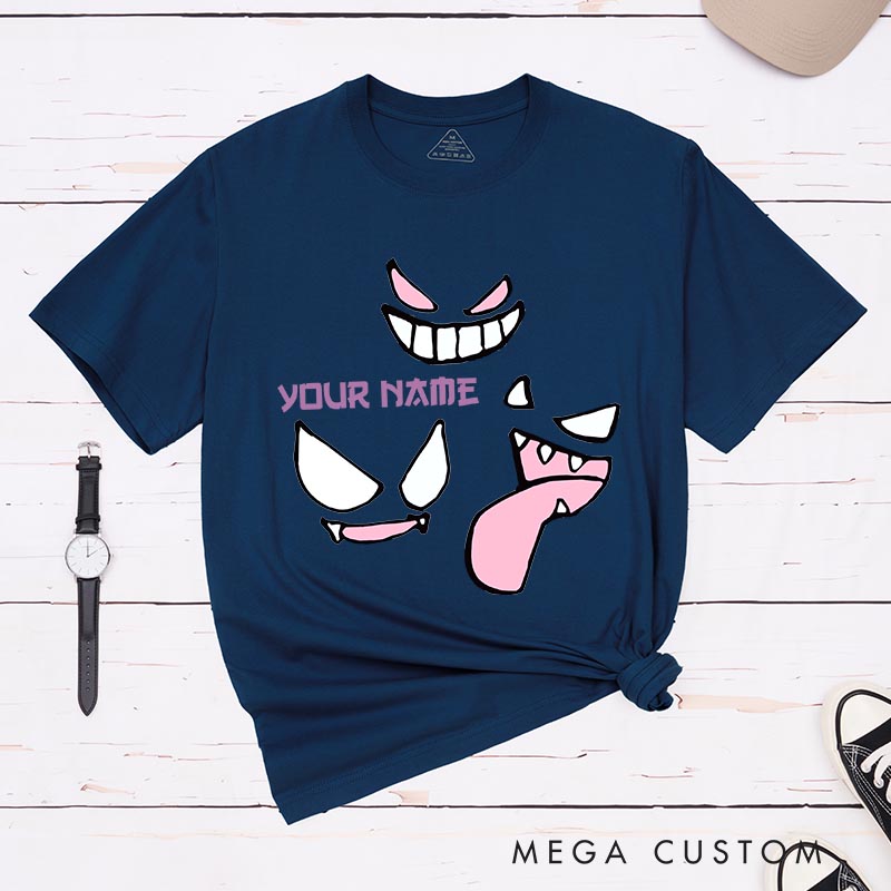 Personalized Gamer Ghost Type Classic T-Shirts Video Game Tshirt for Gamers Anime Lovers 90s Japanese Style