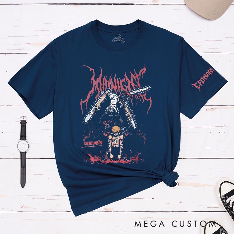 Personalized Chain Saw Anime Classic T-Shirts Japanese Manga Comic Tshirt for Anime Lovers