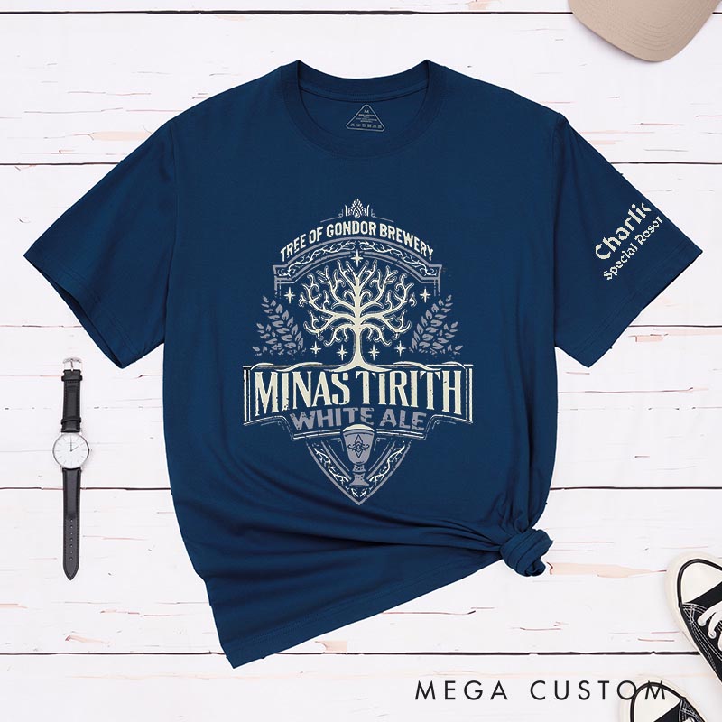 Personalized Minas White Ale Brewery Movie Classic T-Shirts Fantasy Movie Tshirt for Movie Lovers