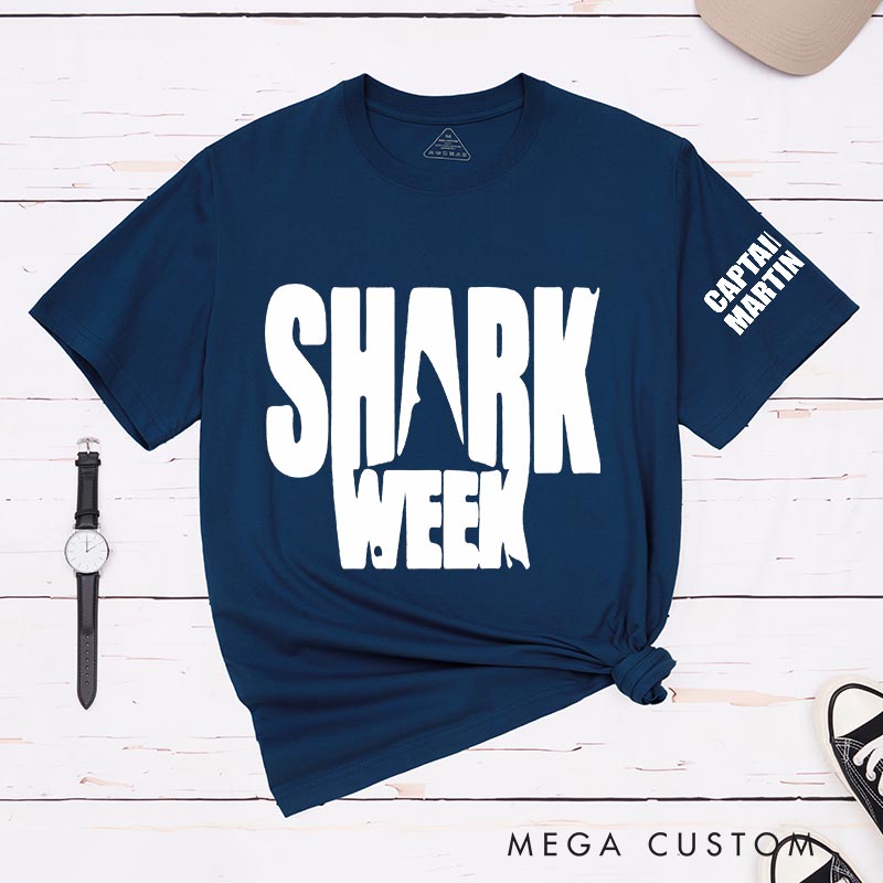 Personalized Shark Week Classic T-Shirts Horror Movie Tshirt Vintage Horror Movie Shirt