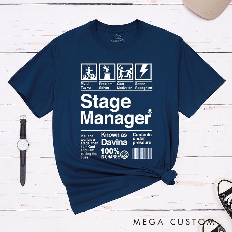 Personalized Stage Manager Classic T-Shirts for Stage Crew Thespian Musical Lover Tshirt Musical Fan