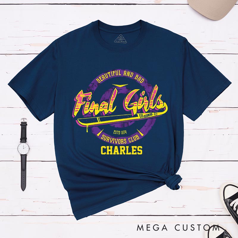 Personalized Final Girl Classic T-Shirts Creepy Season Tshirt Horror Halloween Shirt for Movie TV Lovers