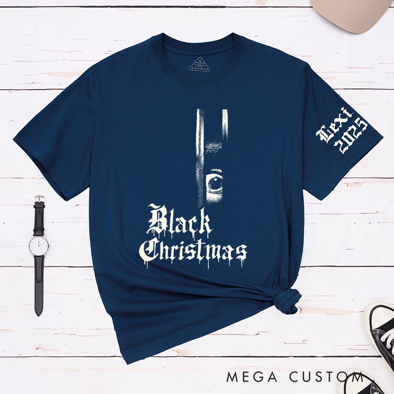 Personalized Black Christmas Party Movie Classic T-Shirts Christmas Holiday Tshirt Movie Fan Shirt Halloween