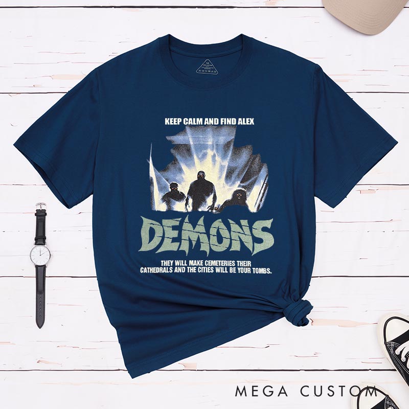Personalized Demons Classic T-Shirts Horror Movies Tshirt Film Fan Shirt Halloween