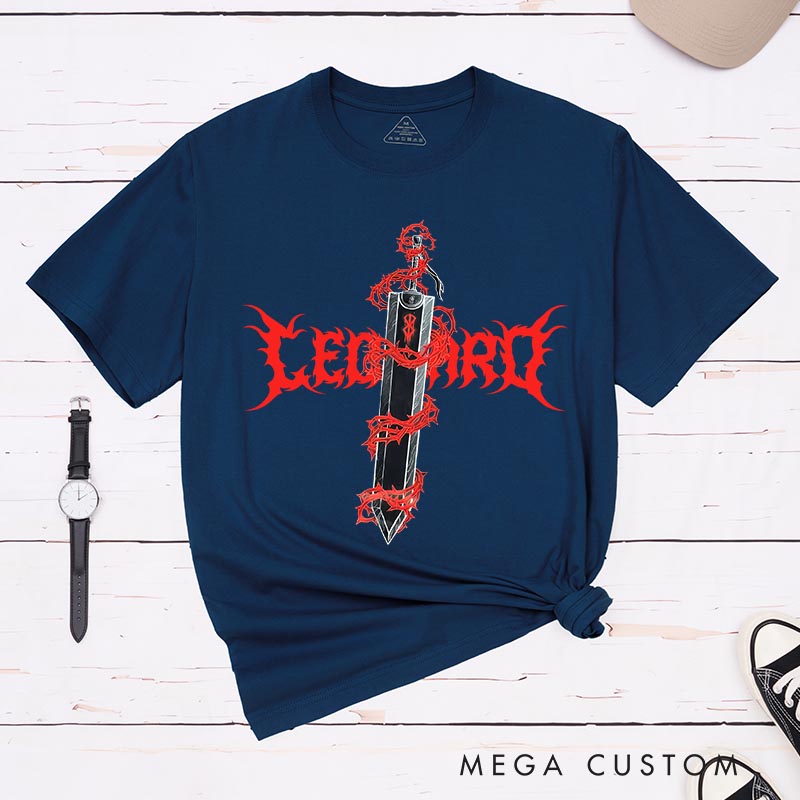Personalized Slayer Sword Anime Classic T-Shirts Japanese Manga Comic Tshirt for Anime Lovers